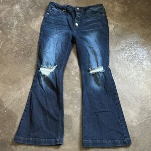 Women's Blue Flared Jeans